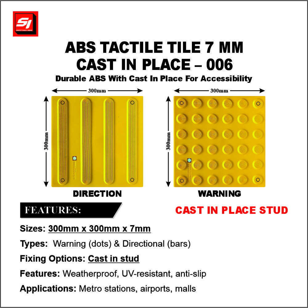 ABS Tactile Tile 7MM Cast in Place 006