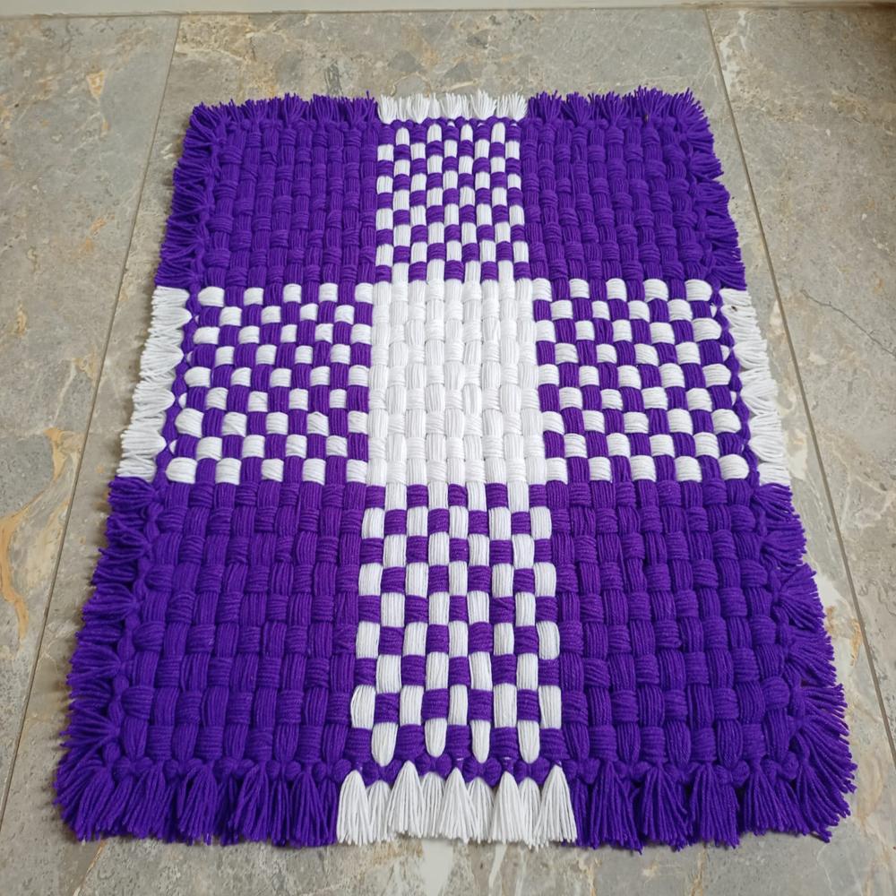 dark purple color woolen cover / small size table decoration cover