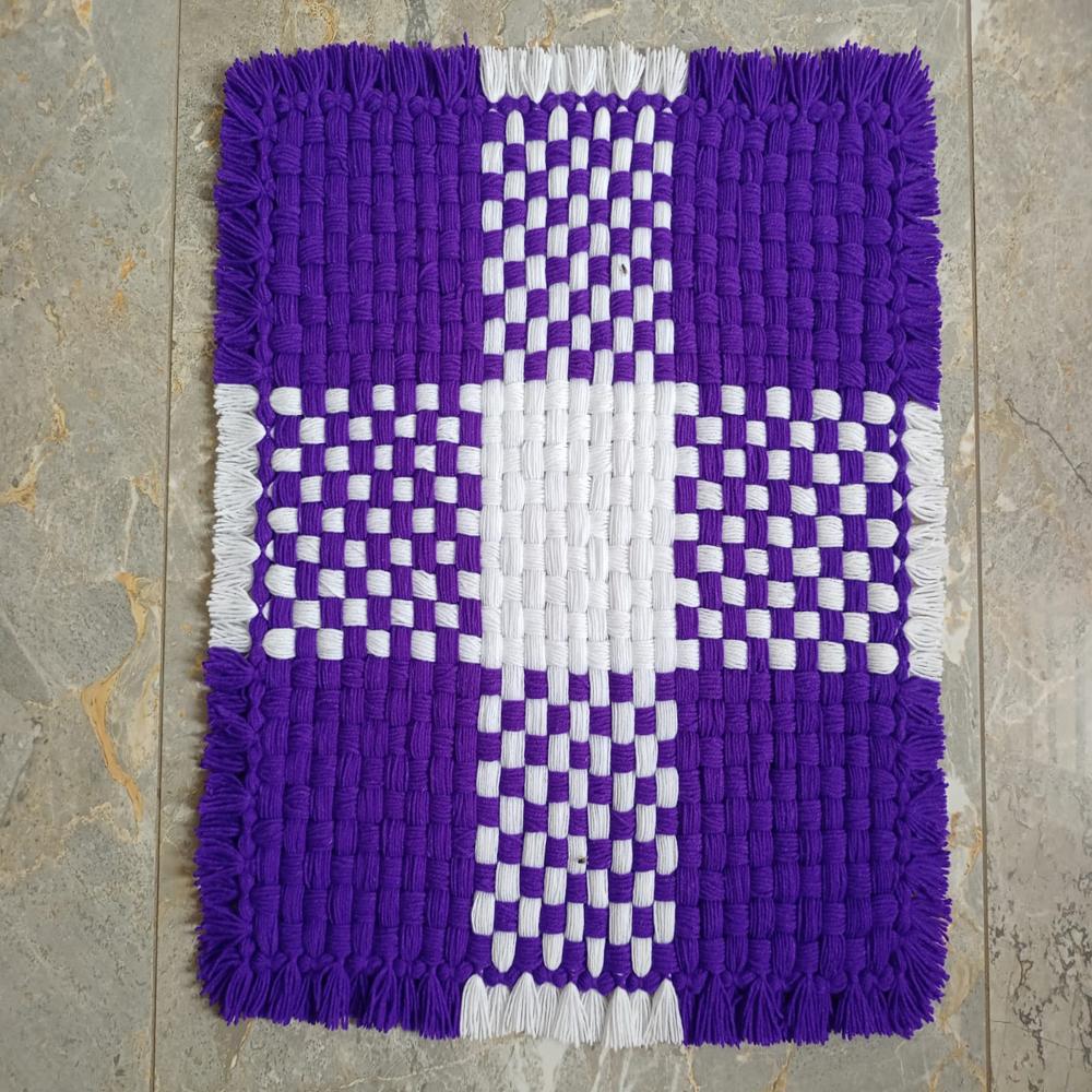 dark purple color woolen cover / small size table decoration cover