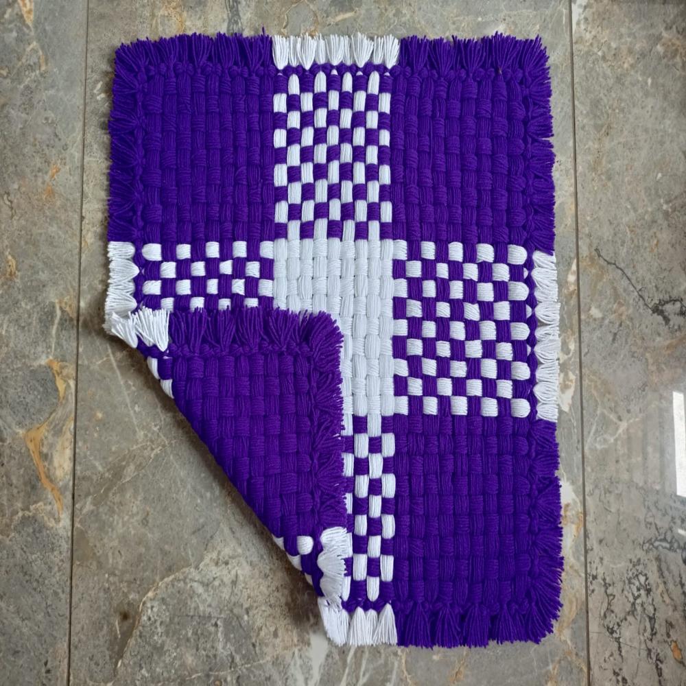 dark purple color woolen cover / small size table decoration cover