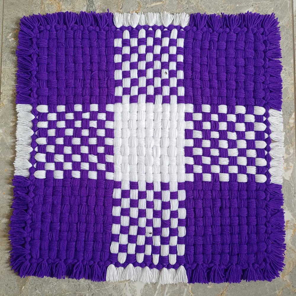 dark purple color woolen cover / small size table decoration cover