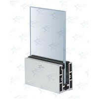 90x65 Centre Led Bottom Channel Srb 24 - Color: Silver