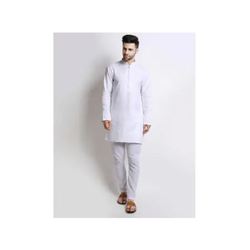 Elegant White Mid-Length Kurta Set