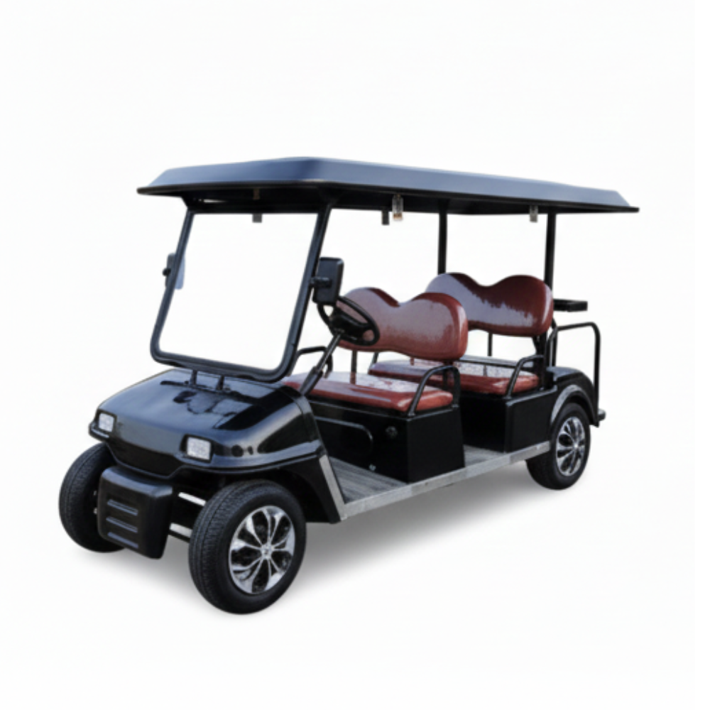 4 Seater E Golf Cart - Color: Black