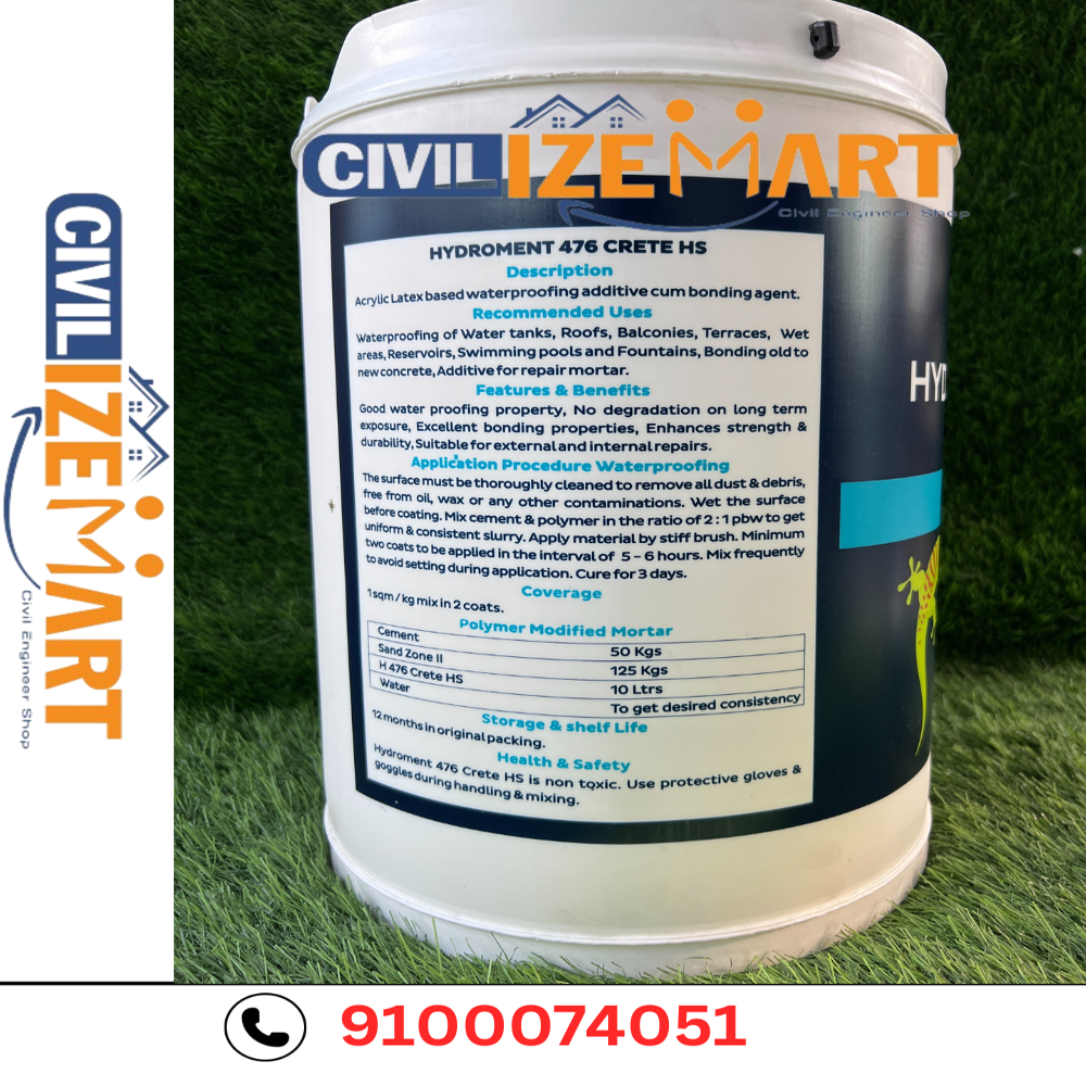 BOSTIK HYDROMENT 476 CRETE BUILDING CHEMICAL (20L)