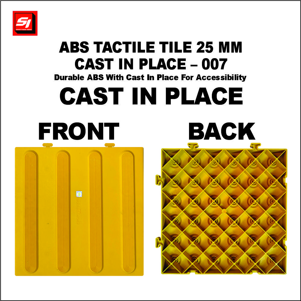 Yellow ABS Tactile Tile 7MM Cast in Place 007