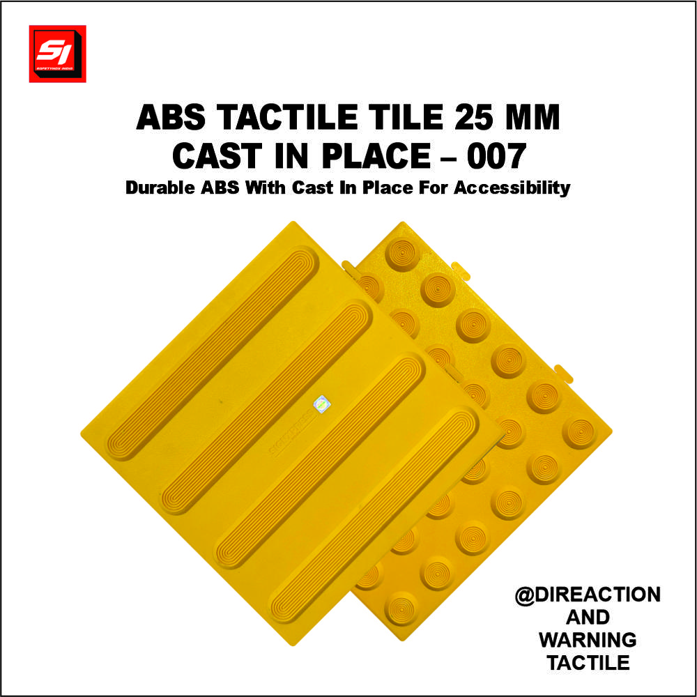 Yellow ABS Tactile Tile 7MM Cast in Place 007