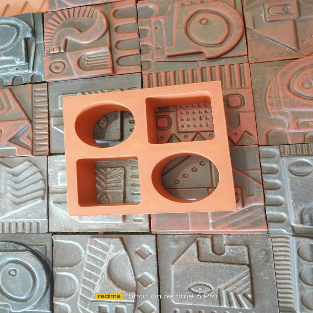 clay terracotta arrow jali