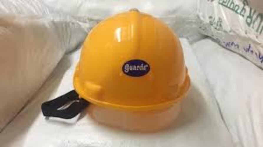 Guard Helmet - Plastic, Open Face Style, Yellow | Workplace Safety, Impact Resistant, Weight Distribution Suspension Bands