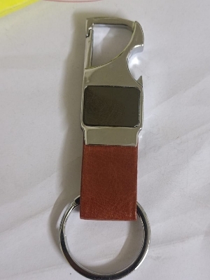 Heavy leather keychain