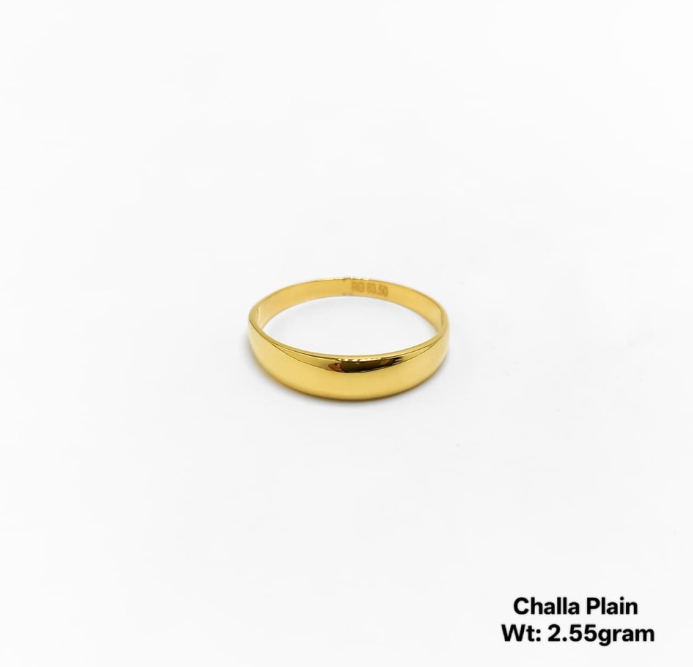 22KT New Design Gold Challa Plain