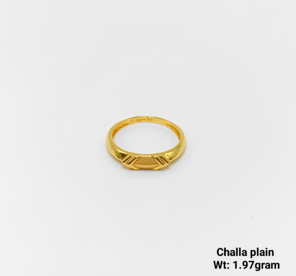 22KT New Design Gold Challa Plain