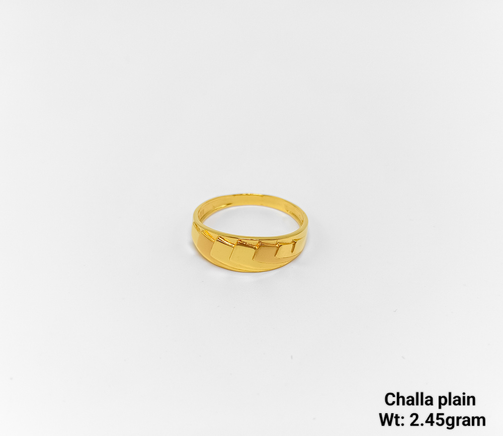 22KT New Design Gold Challa Plain