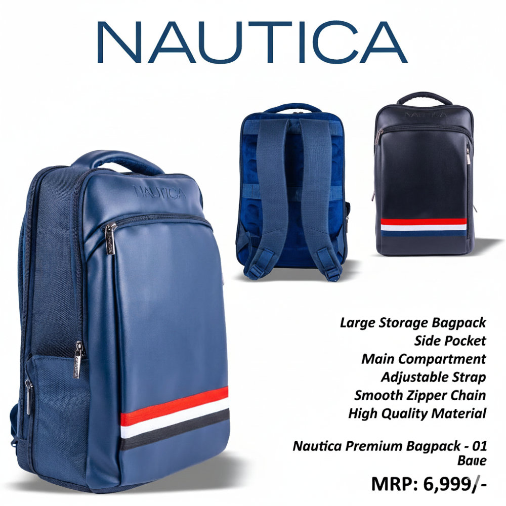 Nautica Premium Pu Leather Backpack - Battery Capacity: N/a Milliampere-hour (mah)