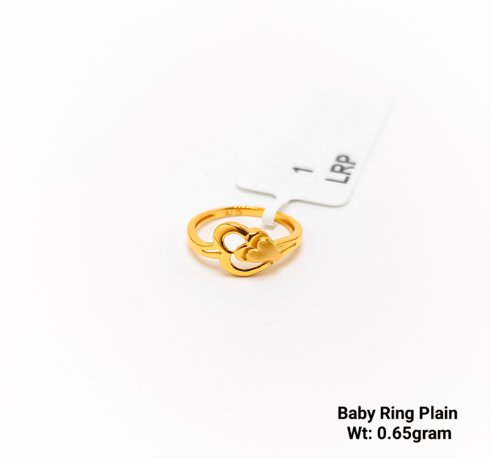 22KT New Design Gold Baby Ring Plain