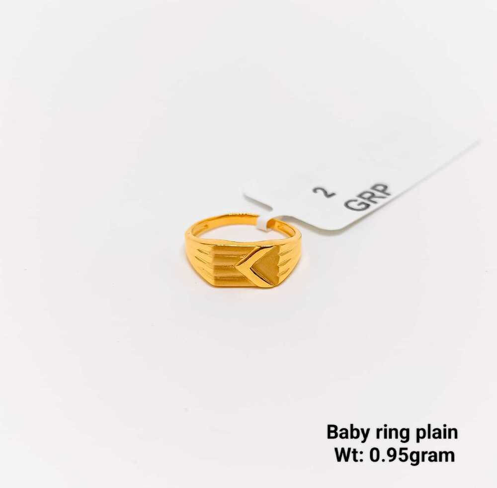 22KT New Design Gold Baby Ring Plain
