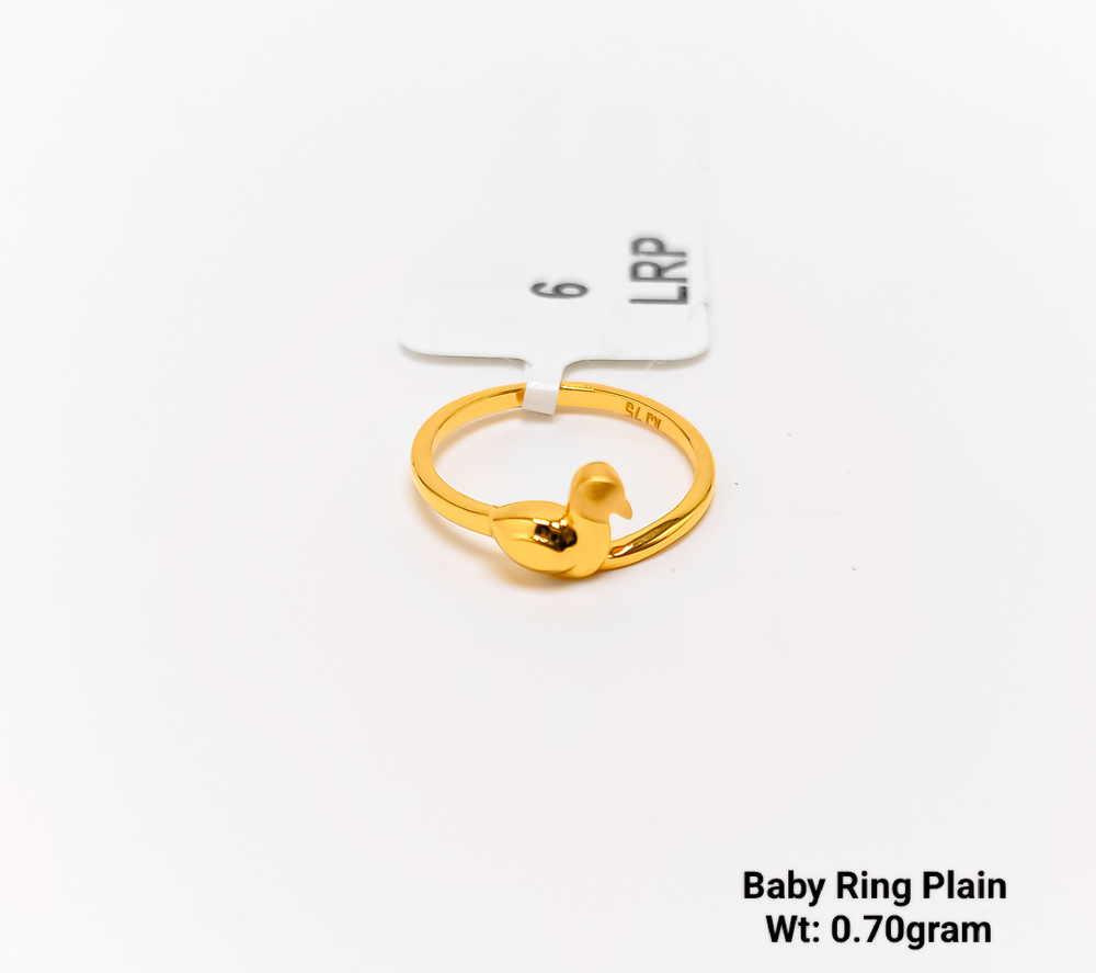22KT New Design Gold Baby Ring Plain