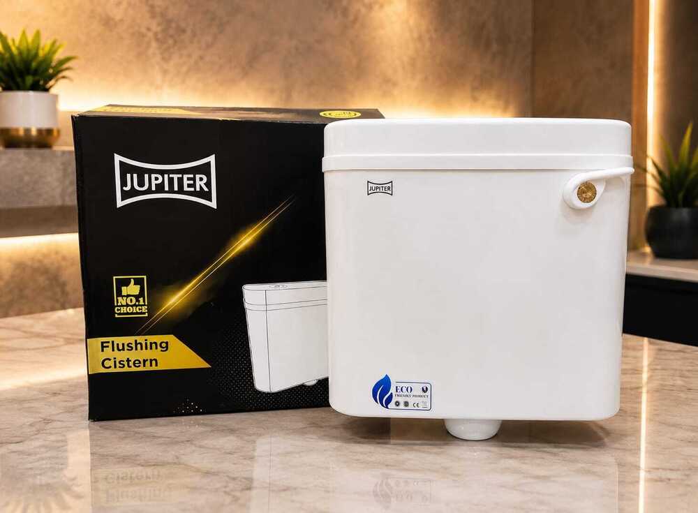 10 L Plastic White Toilet Single Flush Tank - Feature: Plain