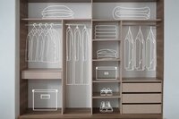 Laminated Wooden Wardrobe - Assembly: No Assembly Required