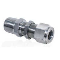 Ss Bulkhead Male Connector - Color: Silver