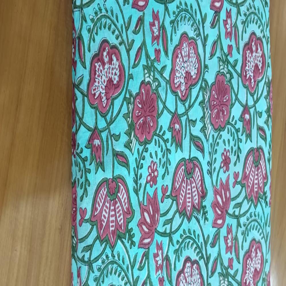Sanganeri Hand Block Printed Cotton Fabric
