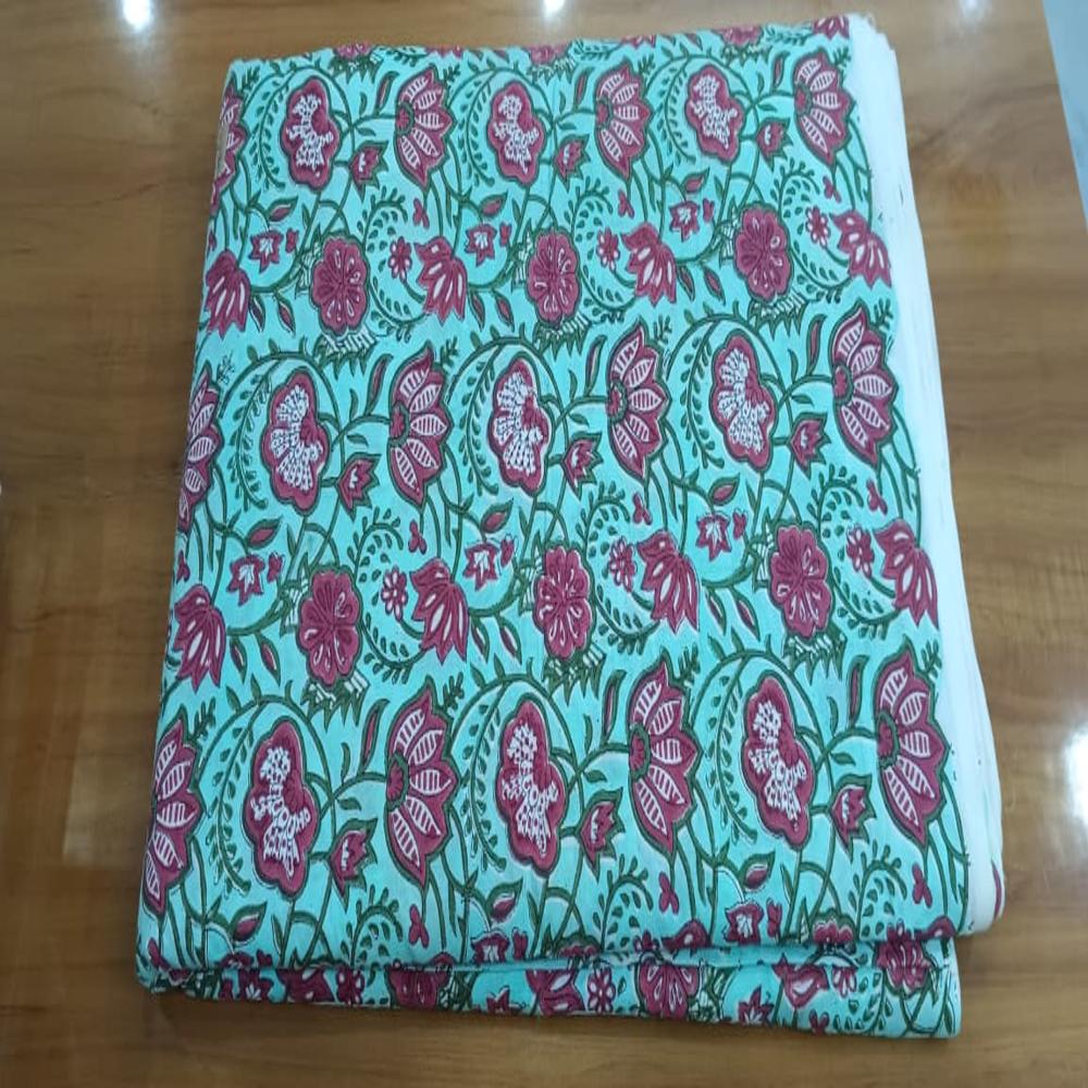Sanganeri Hand Block Printed Cotton Fabric