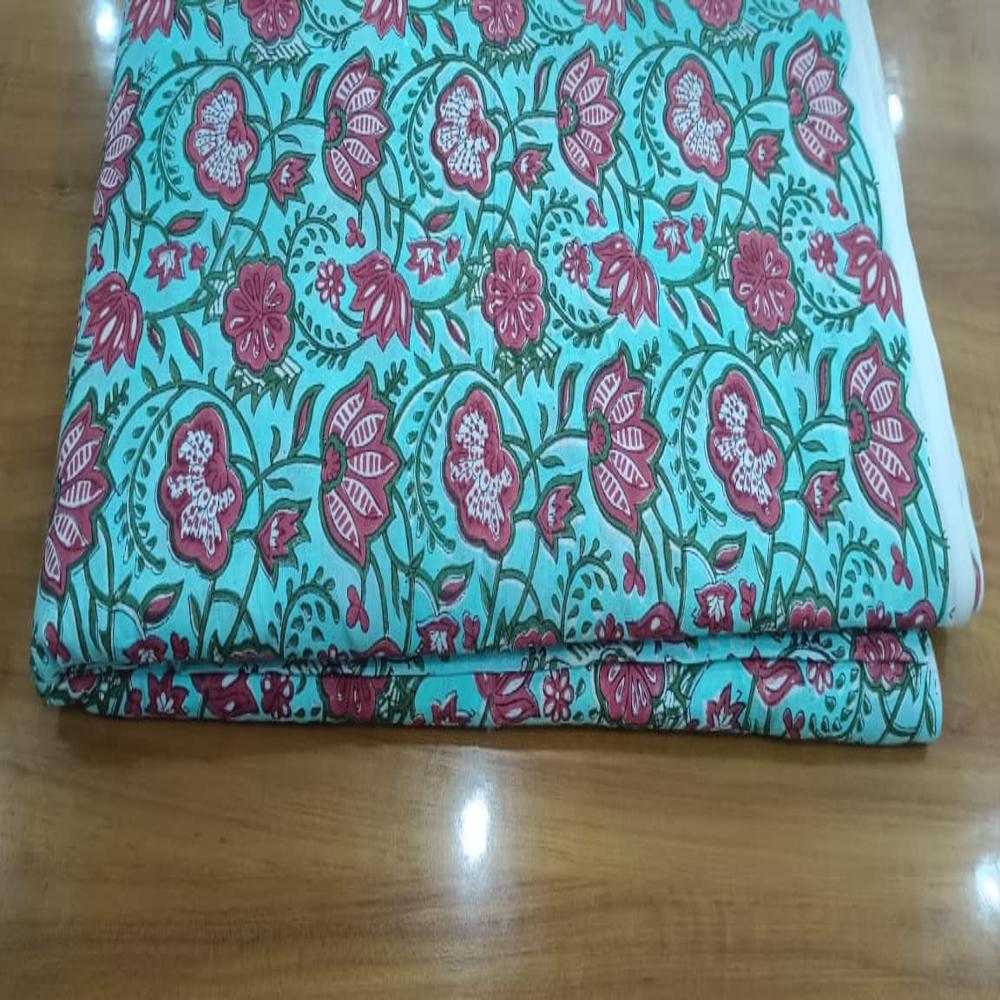 Sanganeri Hand Block Printed Cotton Fabric