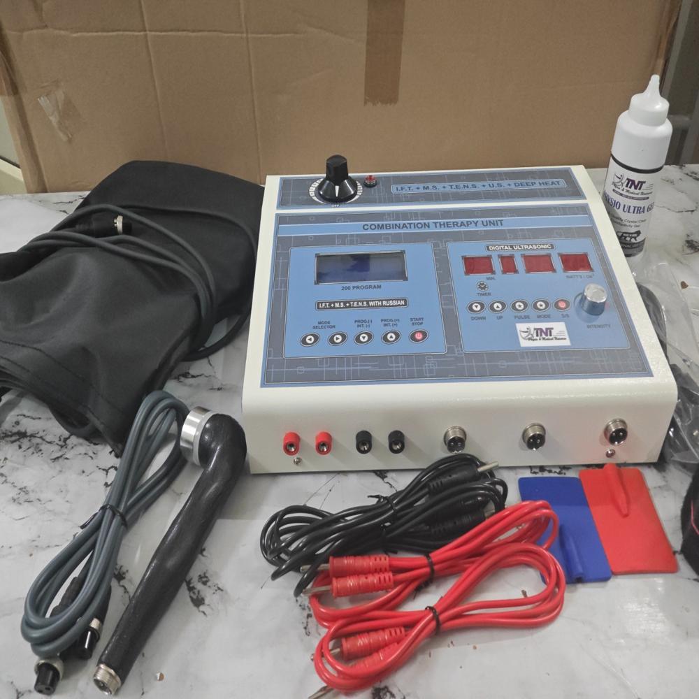 5 In 1 IFT MS Tens Ultrasonic Deep Heat Physiotherapy Machine Electrotherapy Combo for All Pain Relief