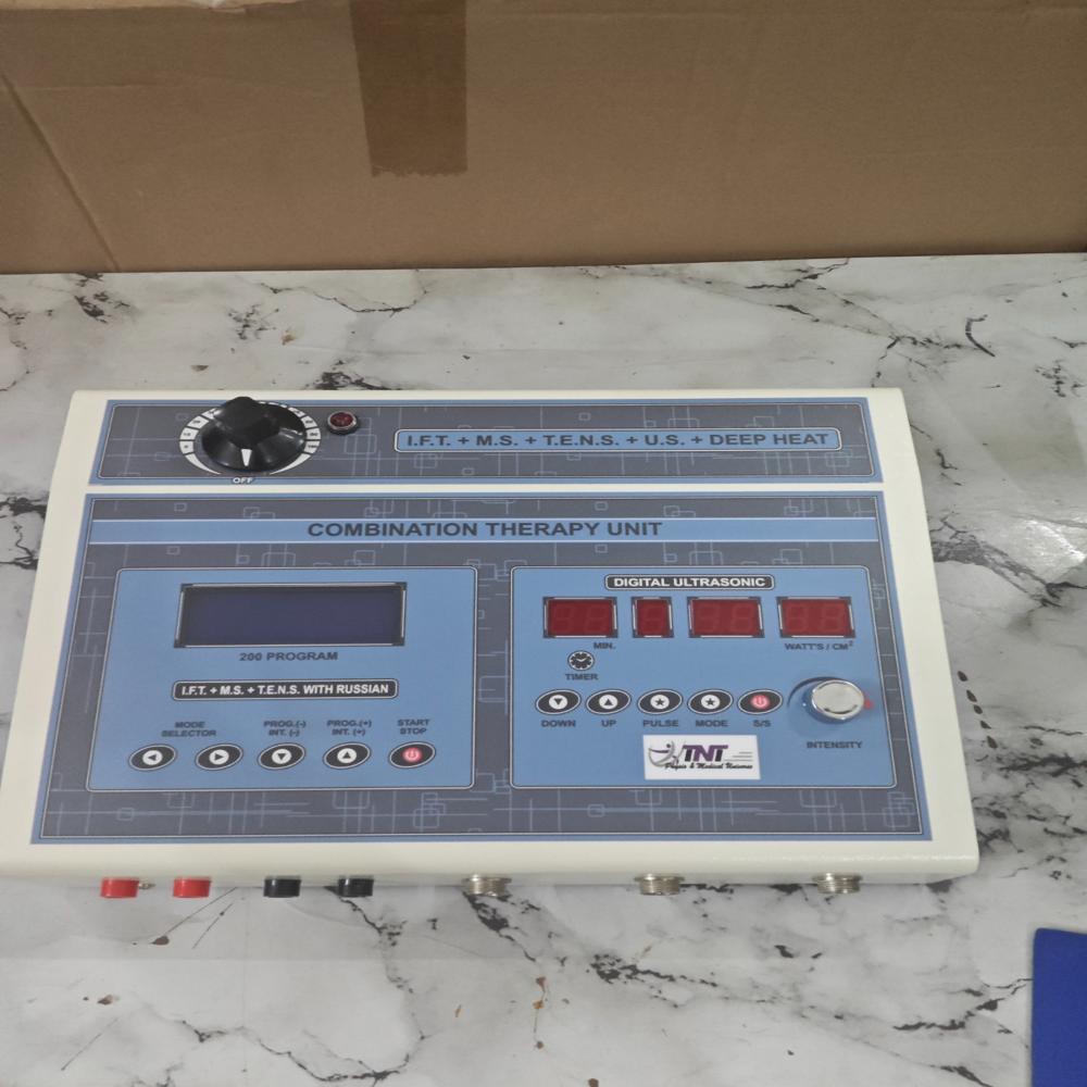 5 In 1 IFT MS Tens Ultrasonic Deep Heat Physiotherapy Machine Electrotherapy Combo for All Pain Relief