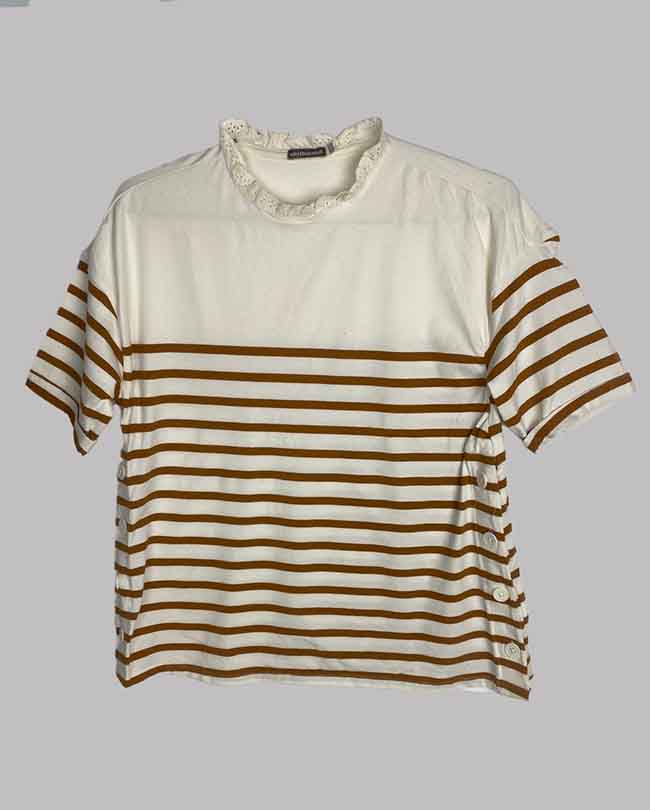 W13388 Ladies Striped Top