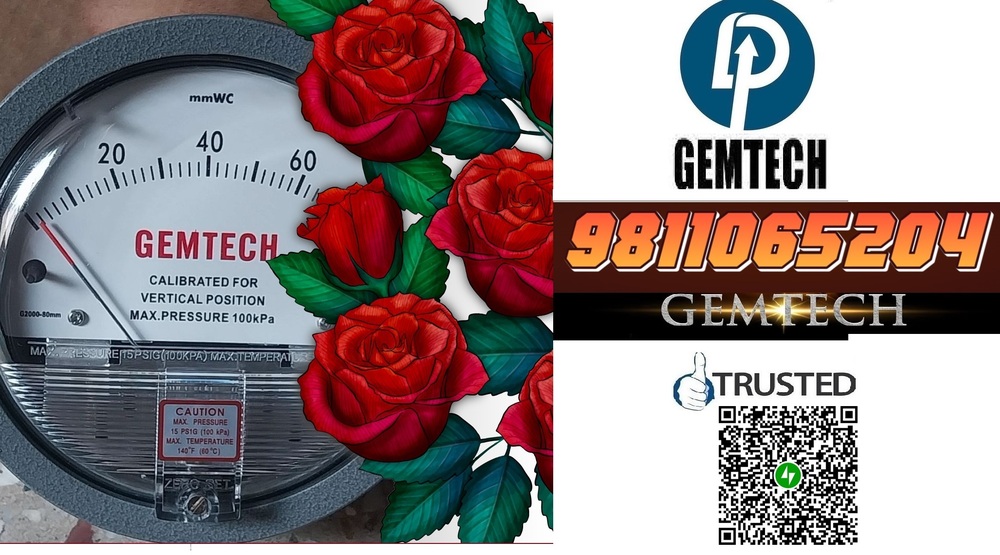 Analog India NO 1 GEMTECH Differential Pressure Gauge
