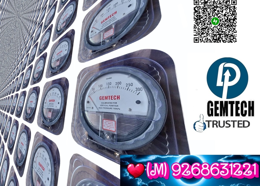 Analog India NO 1 GEMTECH Differential Pressure Gauge