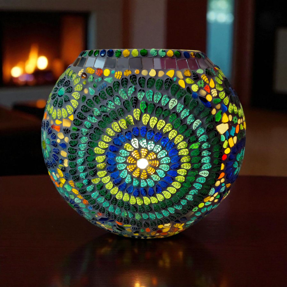 Mosaic Glass Purse Lamp