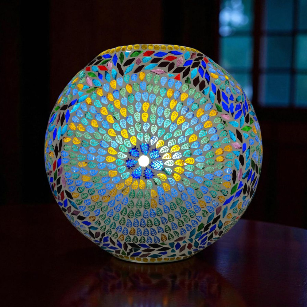 Mosaic Glass Purse Lamp