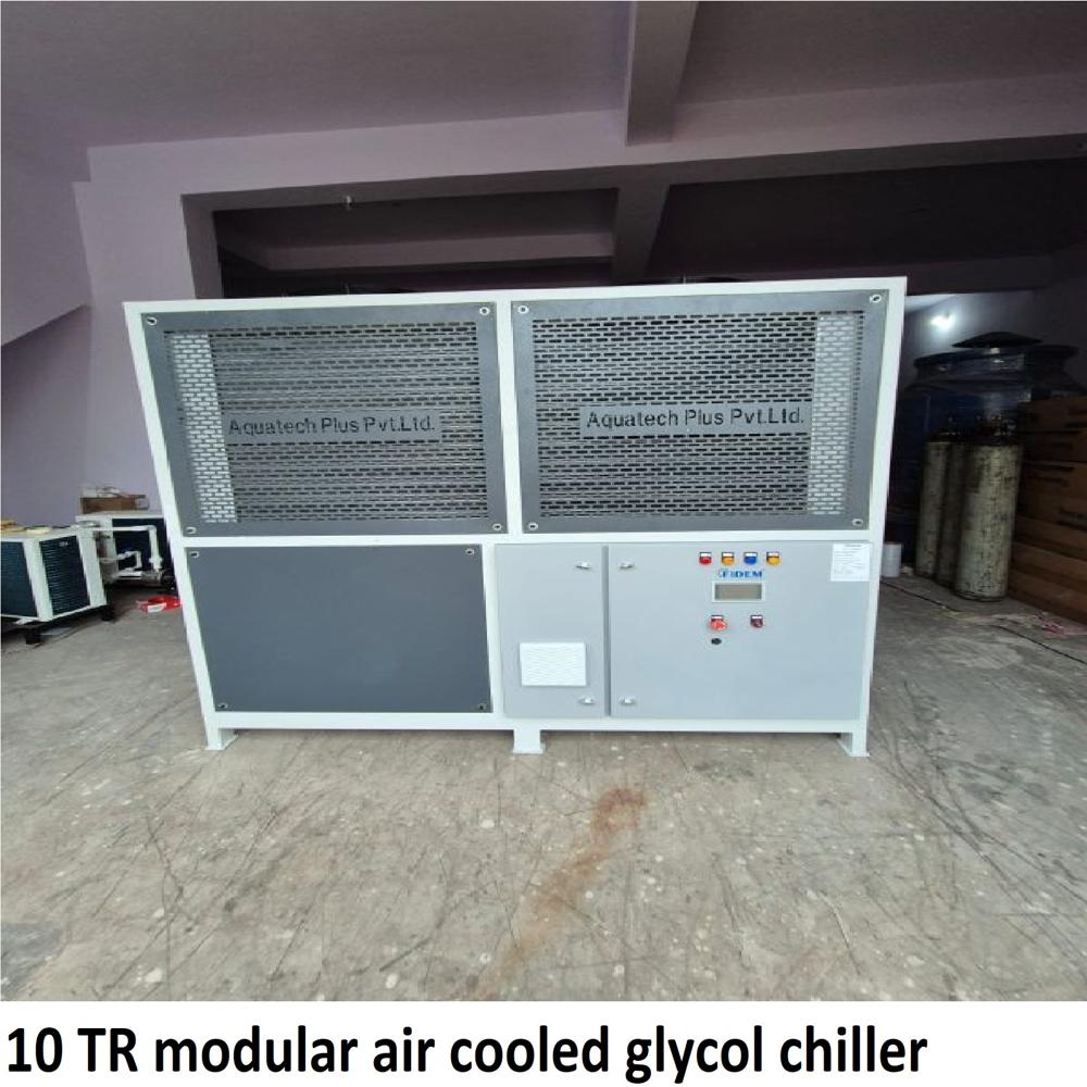 10 TR modular air cooled glycol chiller