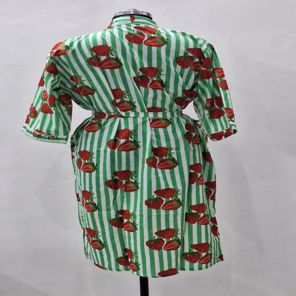 Beautiful Block Printed Cotton Bathrobe