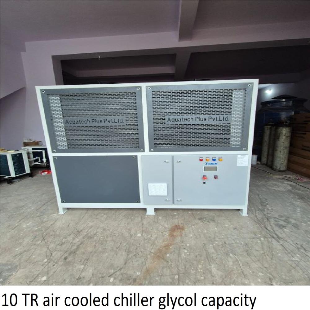 10 TR air cooled chiller glycol capacity