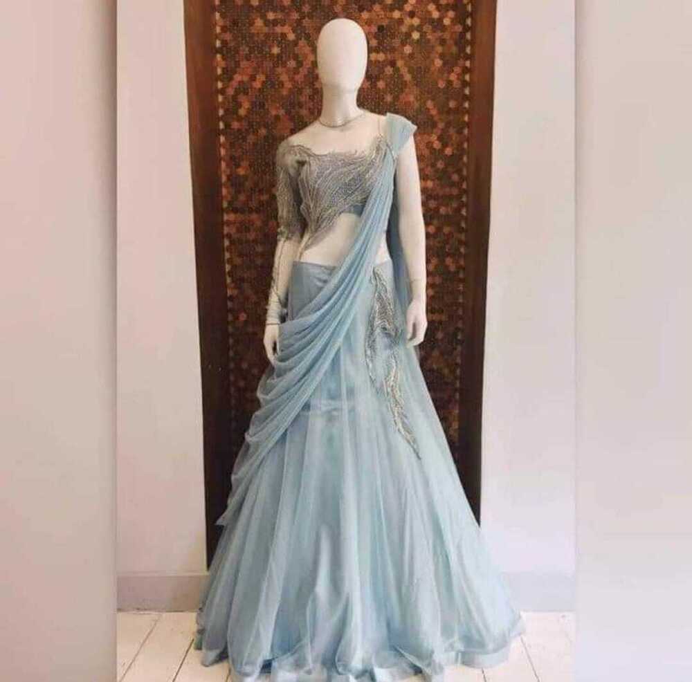 Sky Blue Color Women Gown