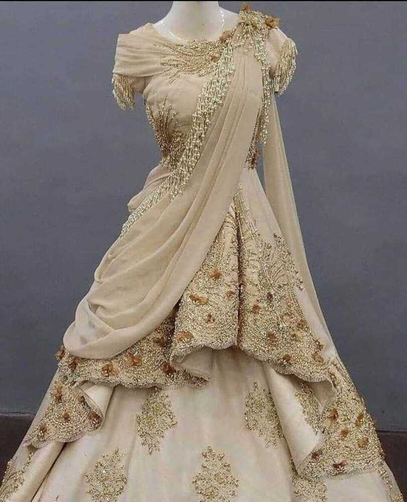 Cream Color Women Gown