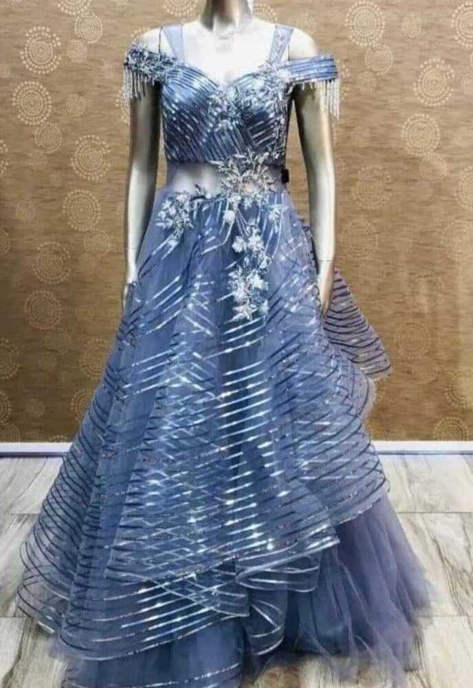 Blue Color Women Gown