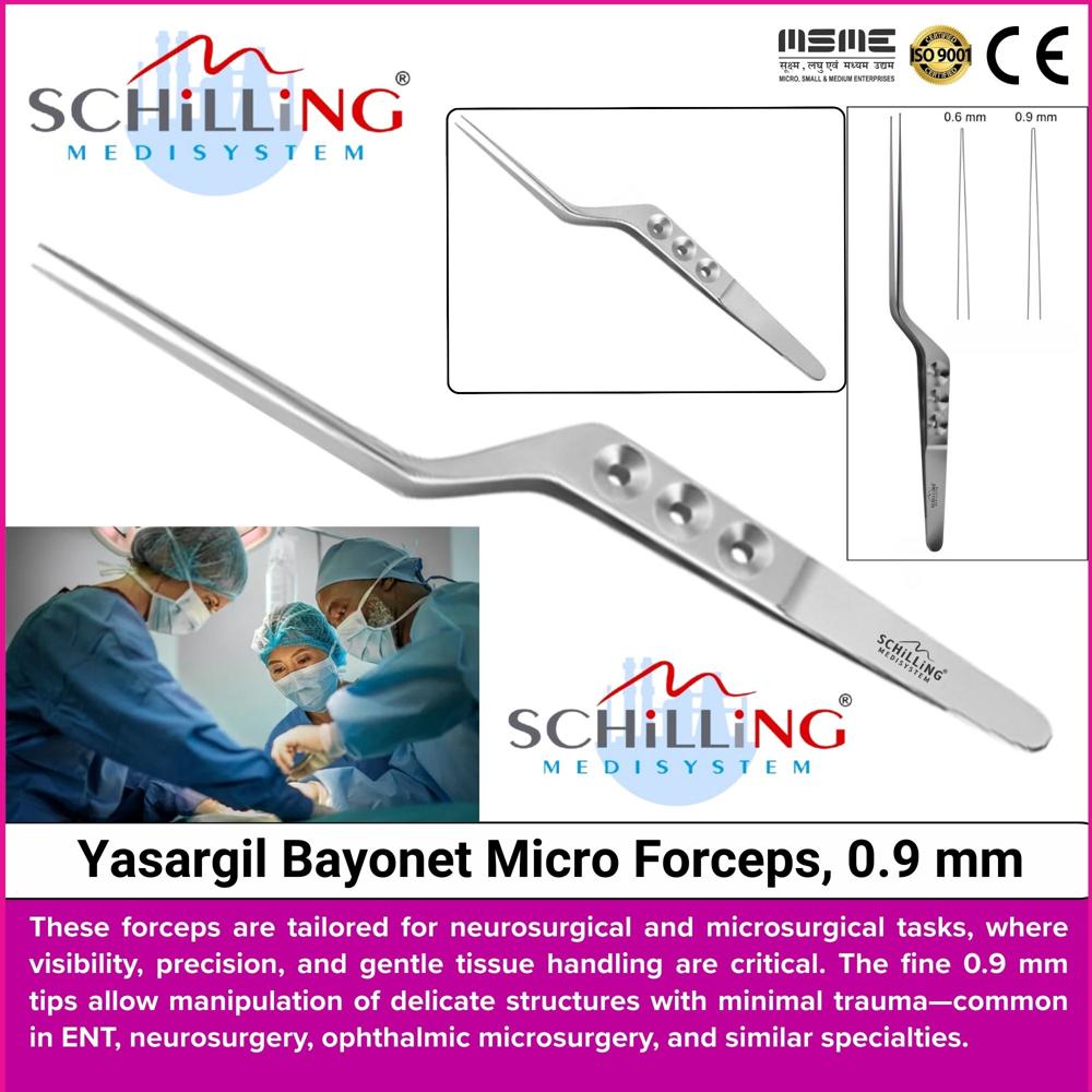 Schilling Yasargil Bayonet Micro Forceps