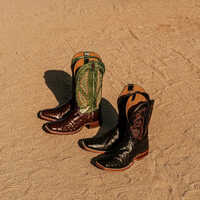 Women Leather Boots - Color: Brown