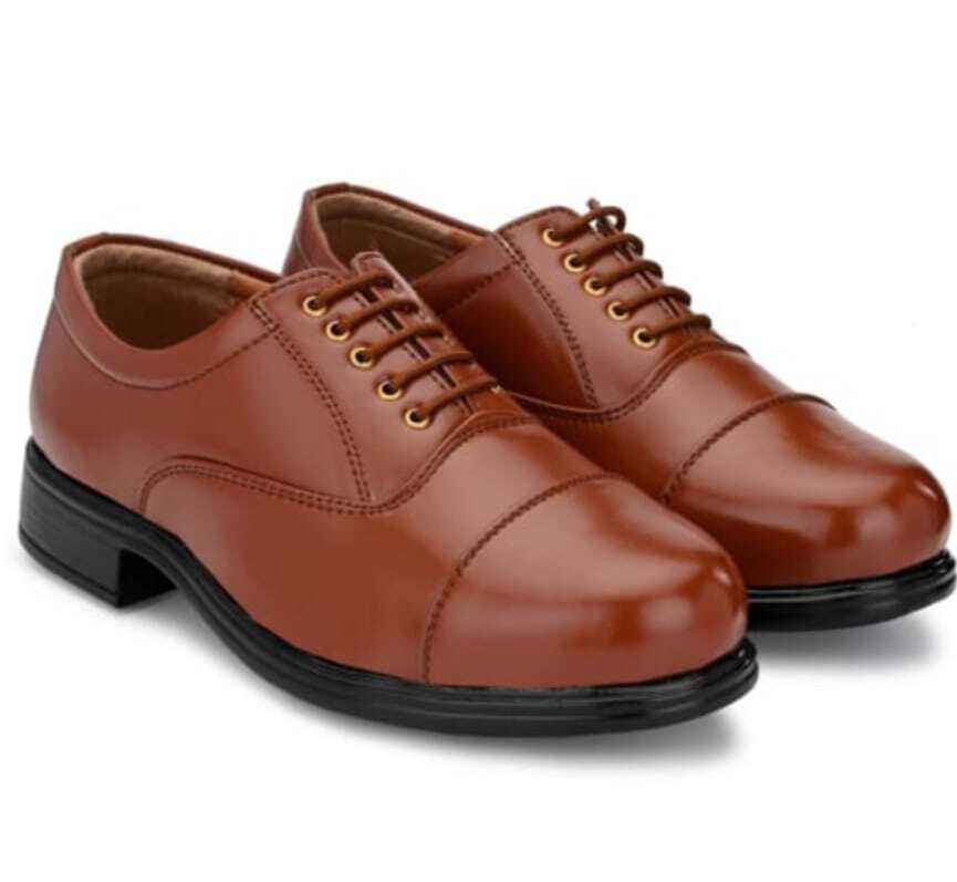 Brown Color Leather Cut Shoe
