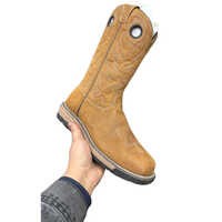 Light Brown Leather Boot - Design: Fancy