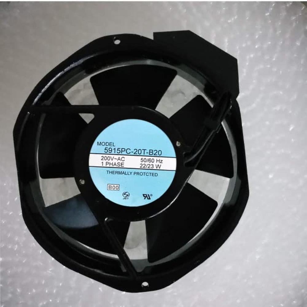 NMB-MAT 5915PC-20T-B20 200V AC 22/23W 50/60Hz 17238mm 2-pin Industrial Cabinet Axial Cooling Fan 