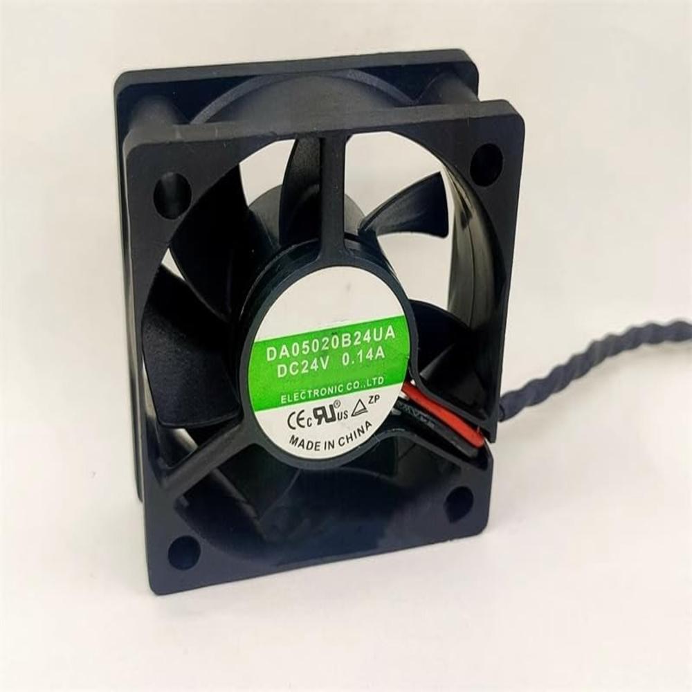 M DA05020B24UA 24V DC 0.14A 5020mm 2-Wire Double Ball Bearing Industrial Axial Cooling Fan