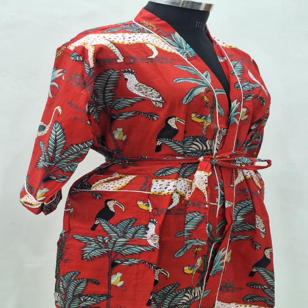 Beautiful Printed Cotton Bathrobe