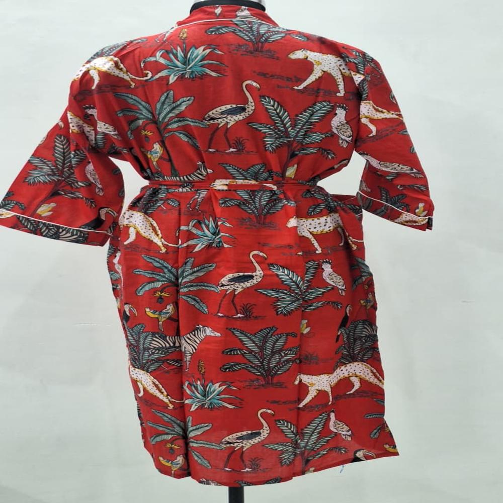 Beautiful Printed Cotton Bathrobe