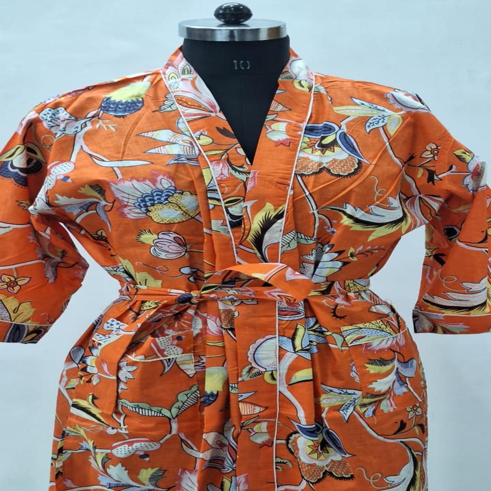 Beautiful Floral Printed bathrobe