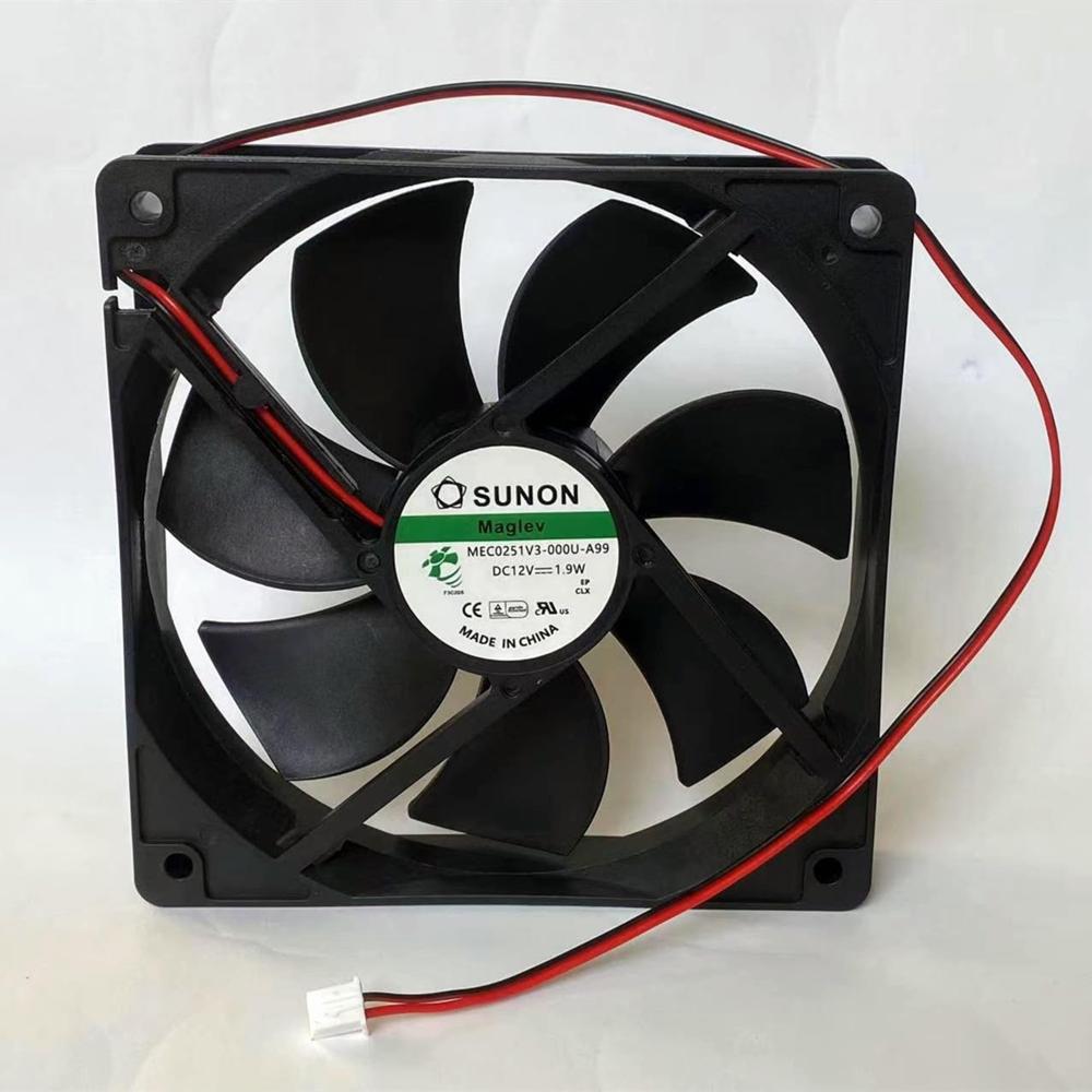 SUNON MEC0251V3-000U-A99 12V DC 1.9W 2-pin 12025mm Industrial Ball Bearing Axial Cooling Fan 